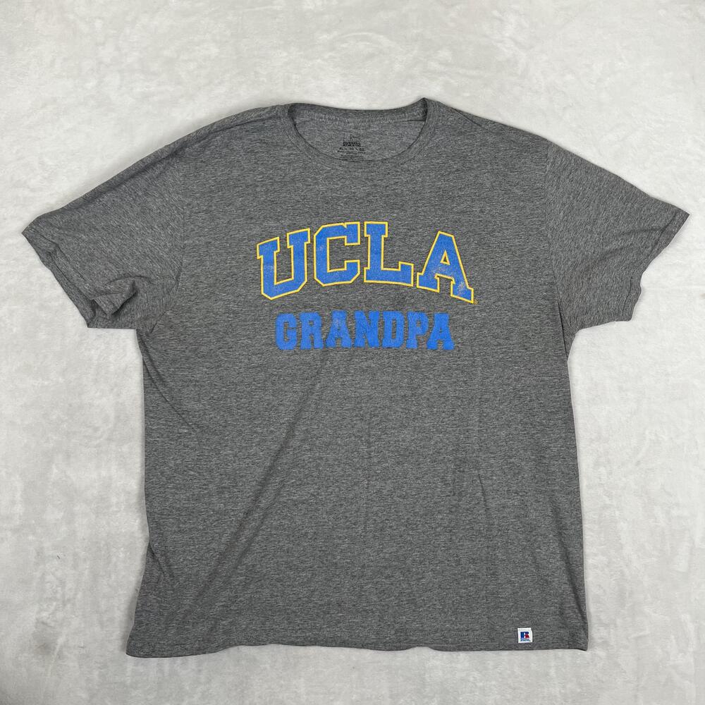 UCLA Bruins Grandpa Shirt Mens XL Gray NCAA College Russell Athletic Tee
